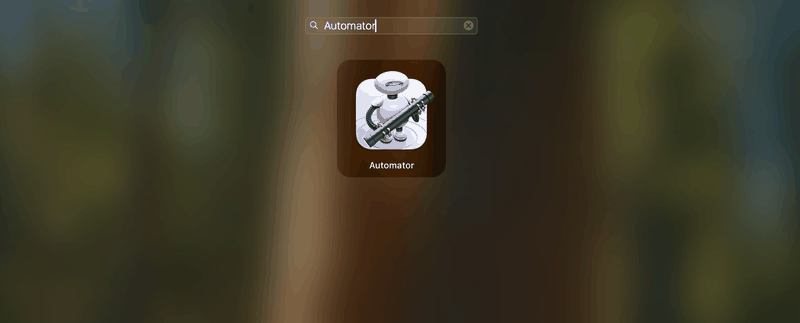 MacのLaunchpadでAutomatorを選択している画面