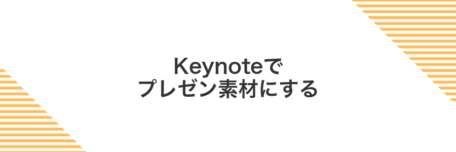 Keynoteでプレゼン素材にする