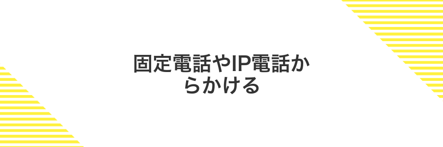 固定電話やIP電話からかける