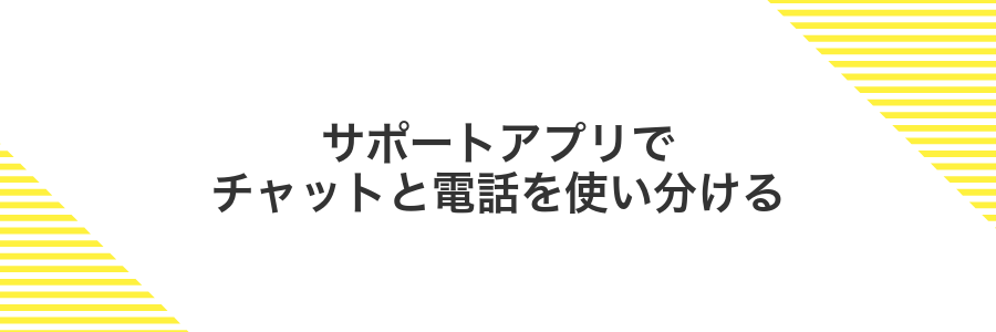サポートアプリでチャットと電話を使い分ける