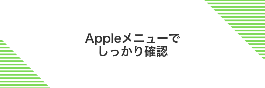 Appleメニューでしっかり確認