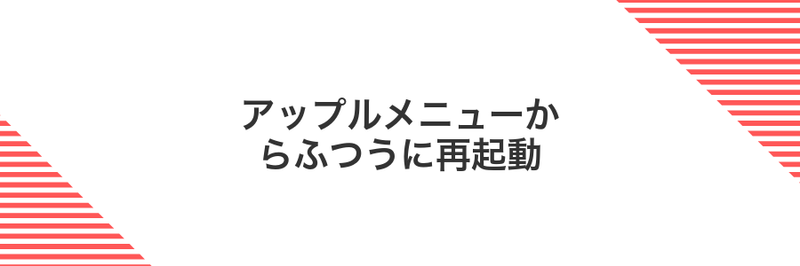 アップルメニューからふつうに再起動