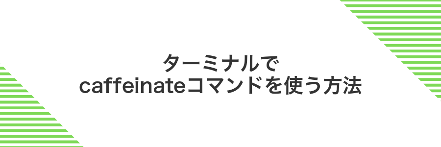 ターミナルでcaffeinateコマンドを使う方法
