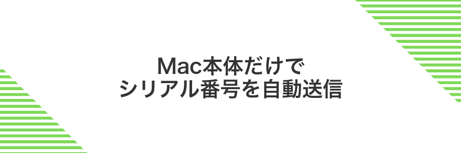 Mac本体だけでシリアル番号を自動送信
