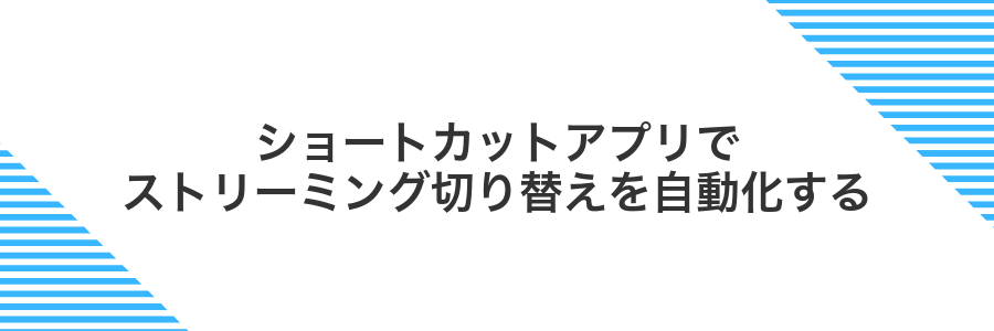 ショートカットアプリでストリーミング切り替えを自動化する
