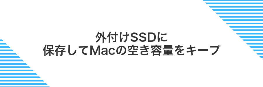 外付けSSDに保存してMacの空き容量をキープ