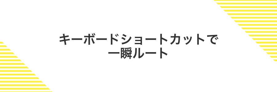 キーボードショートカットで一瞬ルート