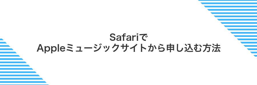 SafariでAppleミュージックサイトから申し込む方法