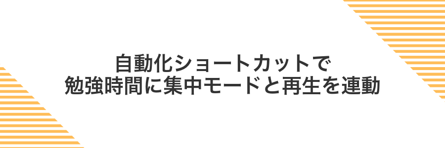 自動化ショートカットで勉強時間に集中モードと再生を連動