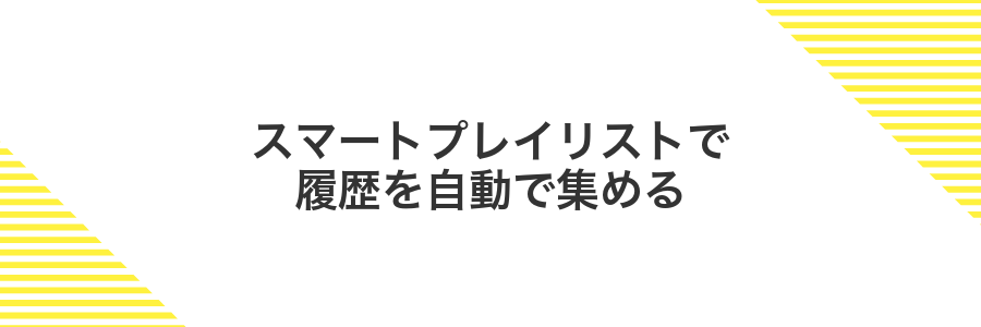 スマートプレイリストで履歴を自動で集める