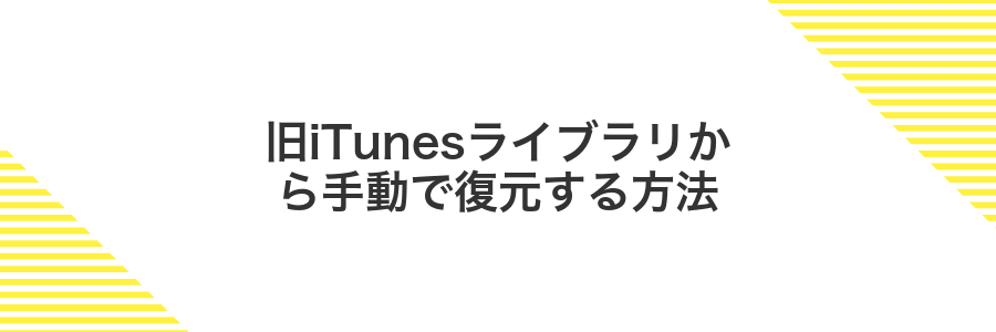 旧iTunesライブラリから手動で復元する方法