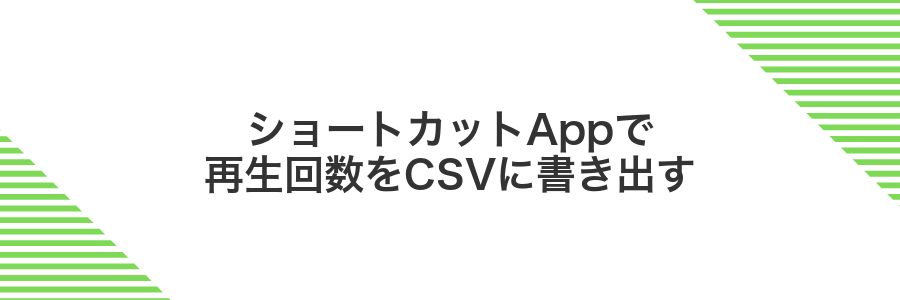 ショートカットAppで再生回数をCSVに書き出す