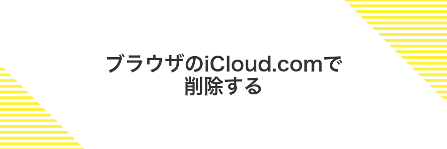 ブラウザのiCloud.comで削除する