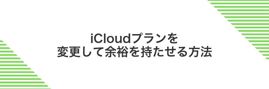 iCloudプランを変更して余裕を持たせる方法