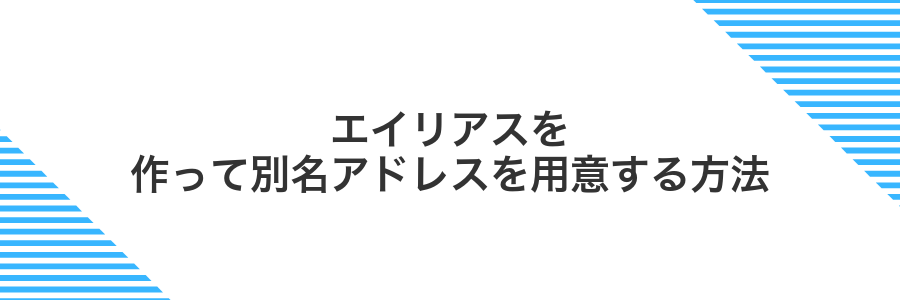 エイリアスを作って別名アドレスを用意する方法