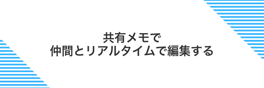 共有メモで仲間とリアルタイムで編集する