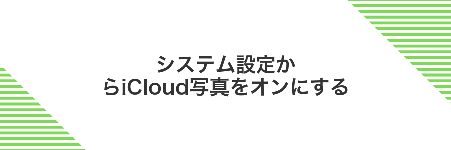 システム設定からiCloud写真をオンにする