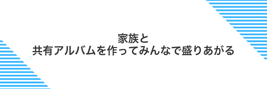家族と共有アルバムを作ってみんなで盛りあがる