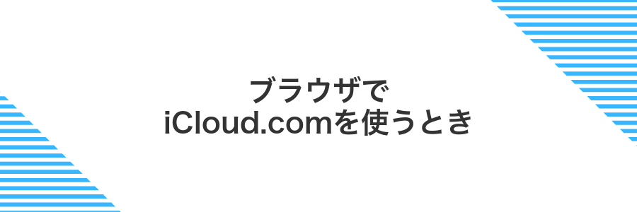 ブラウザでiCloud.comを使うとき
