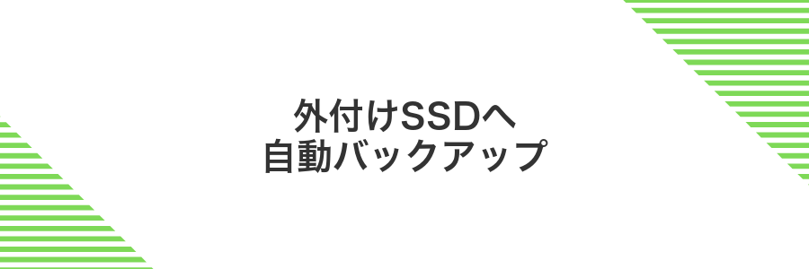 外付けSSDへ自動バックアップ