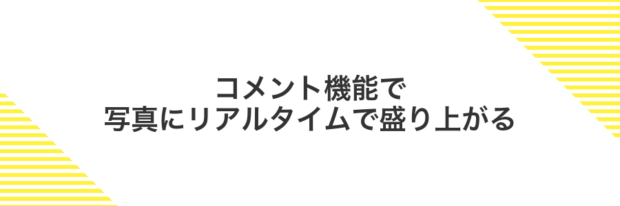 コメント機能で写真にリアルタイムで盛り上がる