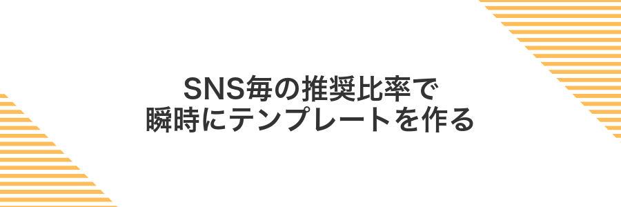 SNS毎の推奨比率で瞬時にテンプレートを作る