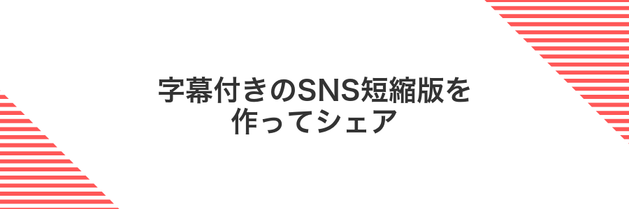 字幕付きのSNS短縮版を作ってシェア
