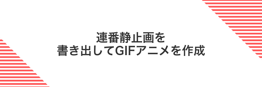 連番静止画を書き出してGIFアニメを作成