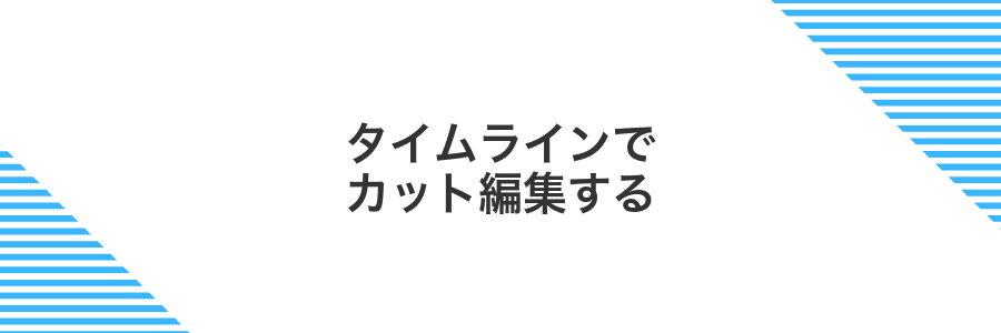 タイムラインでカット編集する