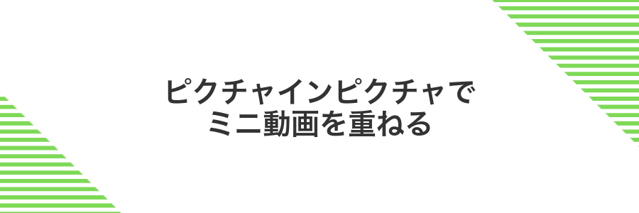 ピクチャインピクチャでミニ動画を重ねる