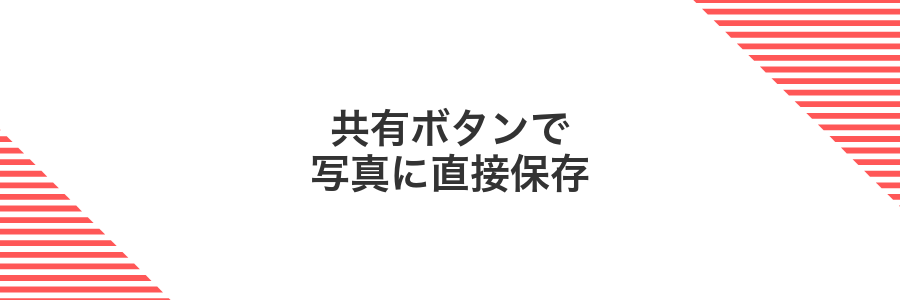 共有ボタンで写真に直接保存