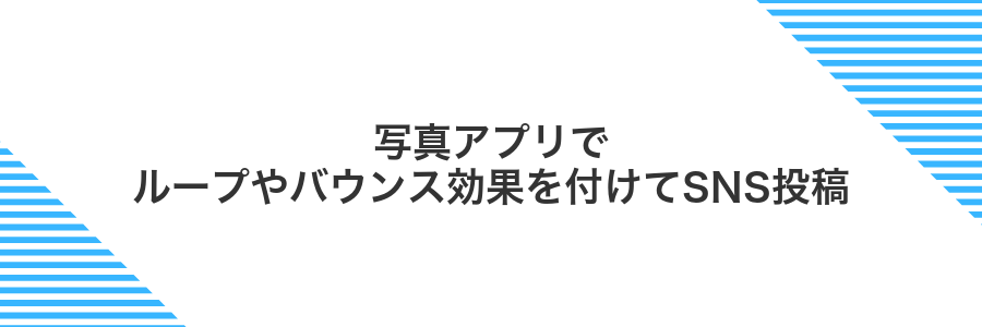 写真アプリでループやバウンス効果を付けてSNS投稿