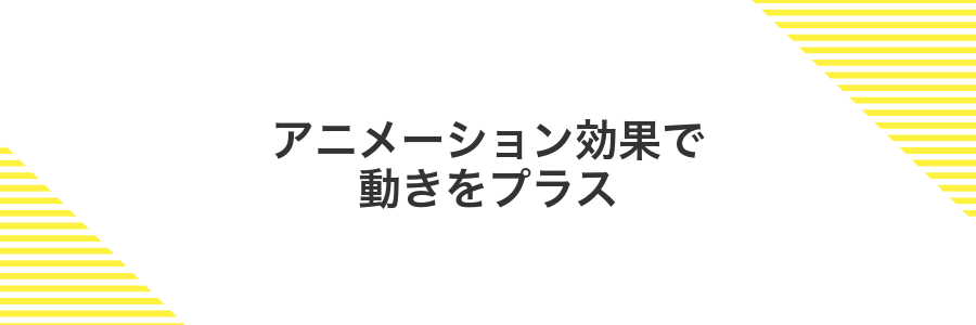 アニメーション効果で動きをプラス