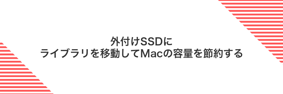 外付けSSDにライブラリを移動してMacの容量を節約する
