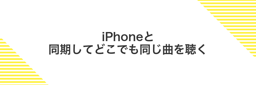 iPhoneと同期してどこでも同じ曲を聴く