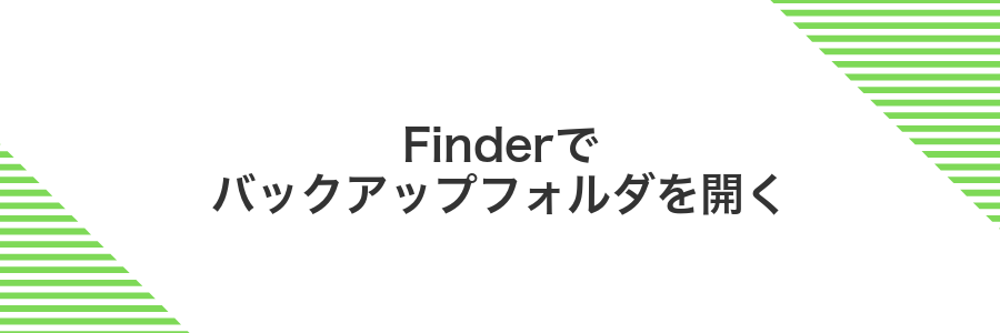 Finderでバックアップフォルダを開く