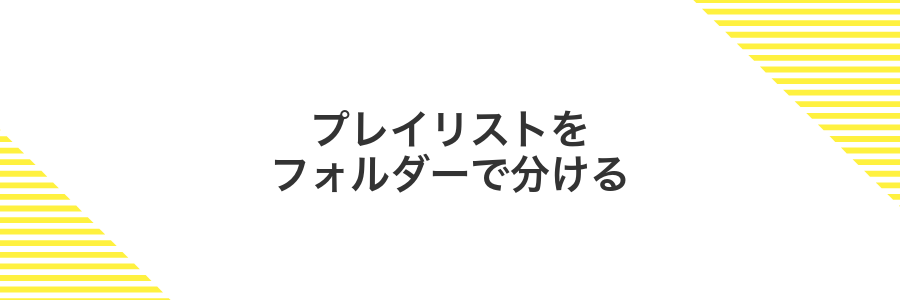 プレイリストをフォルダーで分ける