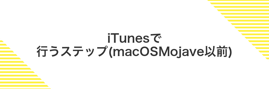 iTunesで行うステップ(macOSMojave以前)