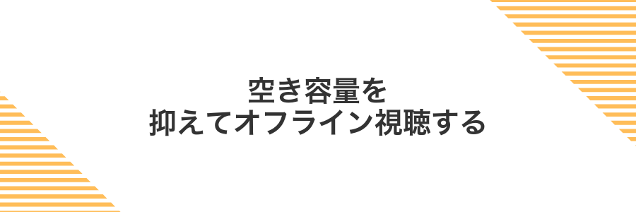 空き容量を抑えてオフライン視聴する