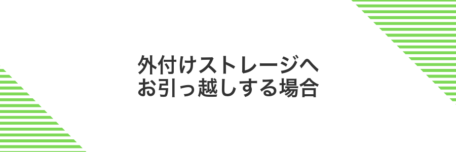 外付けストレージへお引っ越しする場合