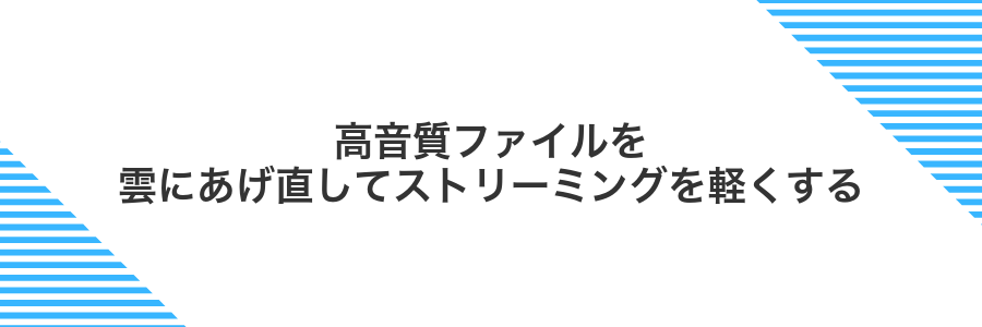 高音質ファイルを雲にあげ直してストリーミングを軽くする