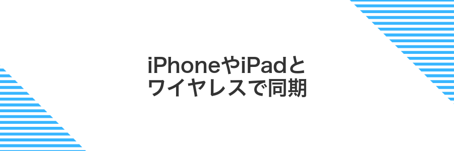 iPhoneやiPadとワイヤレスで同期