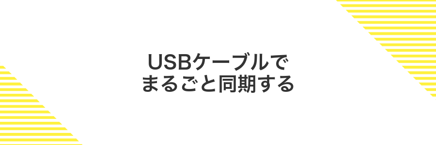 USBケーブルでまるごと同期する