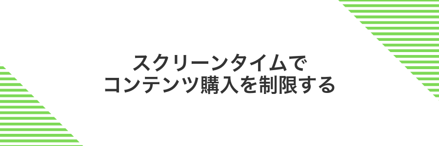 スクリーンタイムでコンテンツ購入を制限する