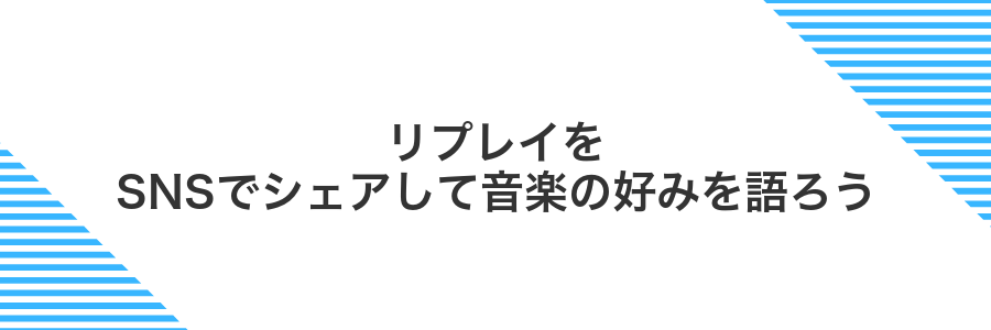 リプレイをSNSでシェアして音楽の好みを語ろう