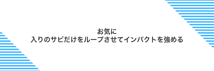 お気に入りのサビだけをループさせてインパクトを強める