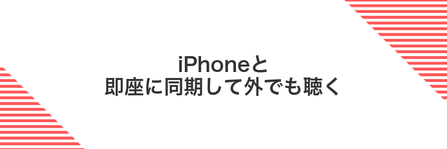 iPhoneと即座に同期して外でも聴く