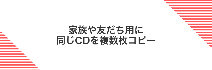 家族や友だち用に同じCDを複数枚コピー