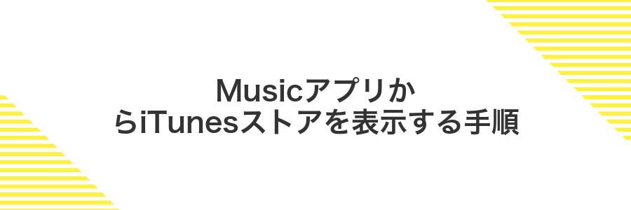 MusicアプリからiTunesストアを表示する手順