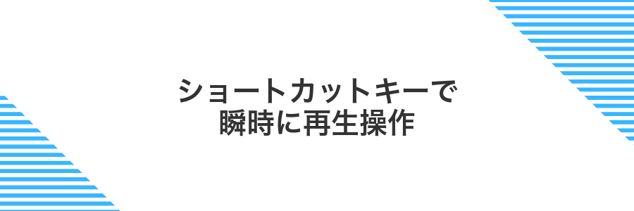 ショートカットキーで瞬時に再生操作